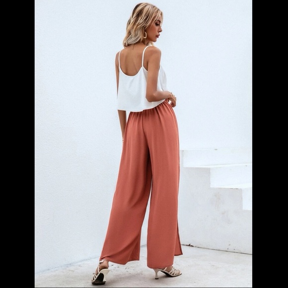 Crop Cami Top & Split-Thigh Pants - Picture 2 of 6